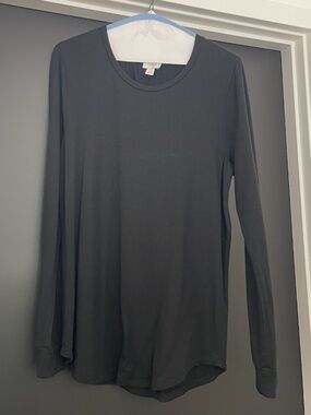 J Crew Women's Black Long-Sleeve Tee